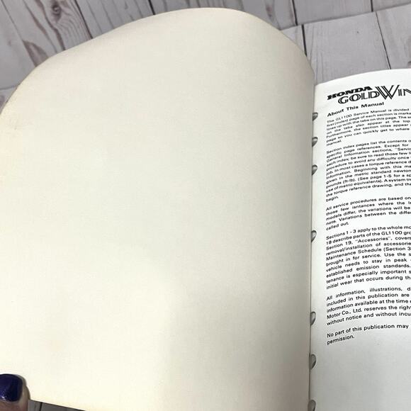 Honda Gold Wing Service Manual - GL1100 GoldWing - 1980-1983 - Picture 11 of 11